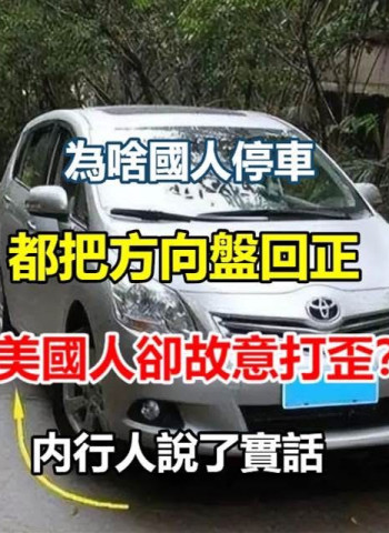 停車習慣大不同：為何臺灣人回正方向盤，美國人卻故意打斜？