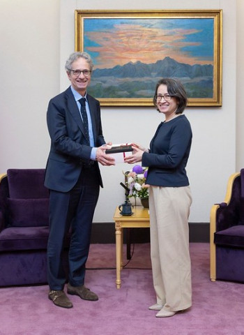 副總統蕭美琴接見國際透明組織主席 弗朗索瓦·瓦萊里安 推動全球法治合作