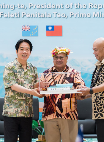 總統賴清德出席吐瓦魯戴斐立總理國宴，期待兩國深化合作