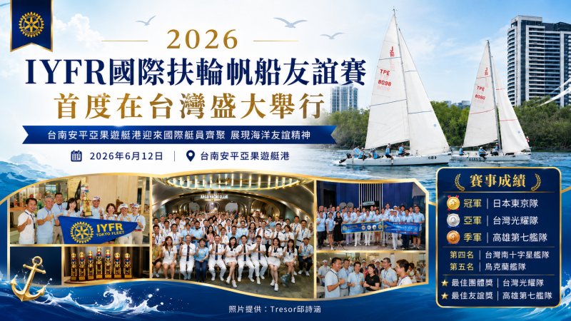 國際扶輪帆船友誼賽在台盛大舉行