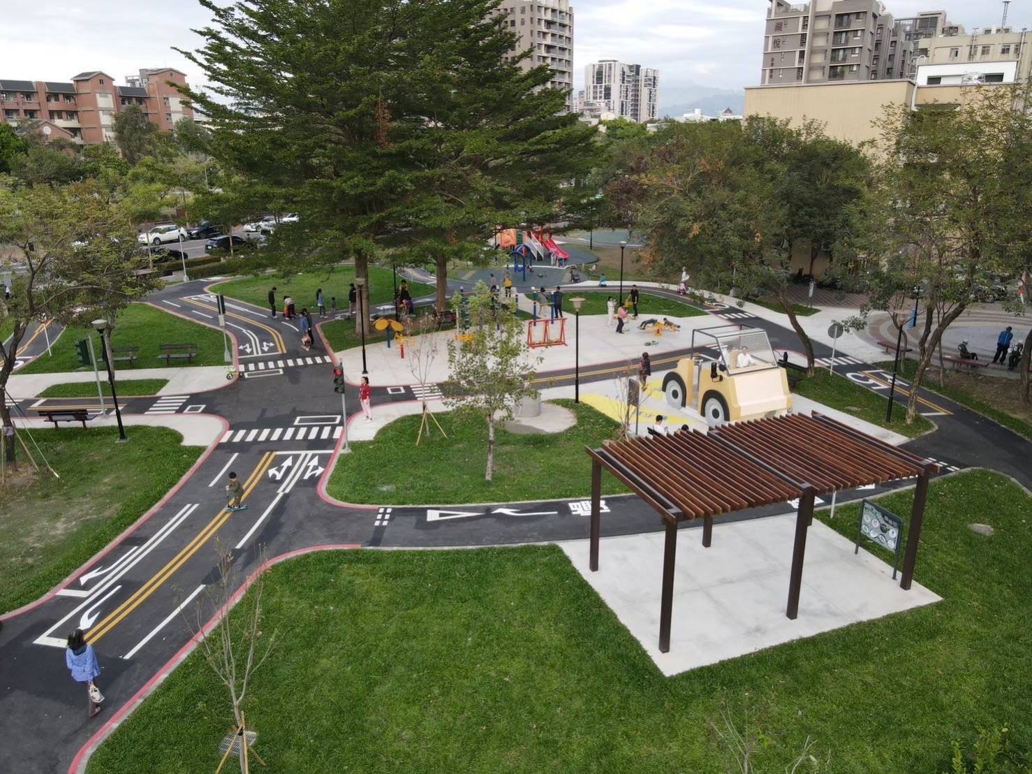 臺中市首座「兒童交通主題公園」啟用 打造行人友善環境