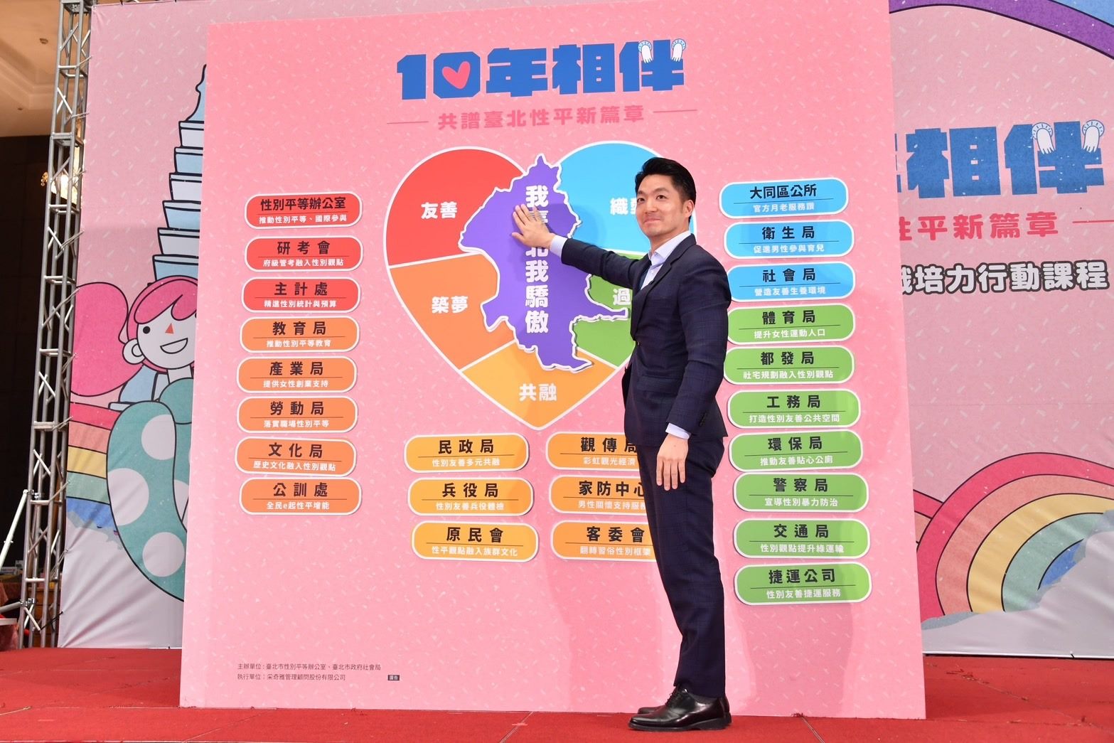 臺北市長蔣萬安出席「10年相伴，共譜臺北性平篇章」典禮 期待持續推動性別平等