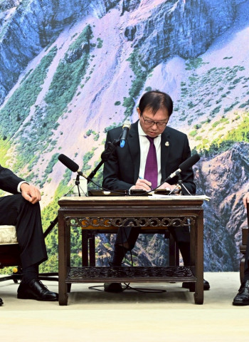 行政院長卓榮泰接見日本臺灣交流協會隅修三會長 強調深化經貿合作與共同維護臺海和平穩定