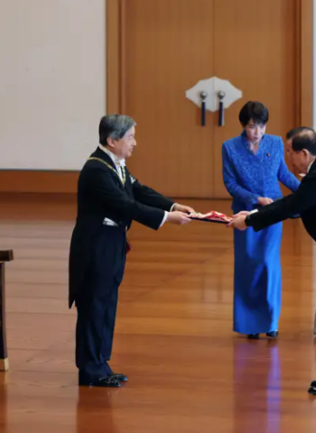 臺日交流貢獻獲肯定 首位獲頒旭日大綬章的臺灣駐日代表謝長廷表示餘生將全力奉獻臺日關係、深化雙邊合作