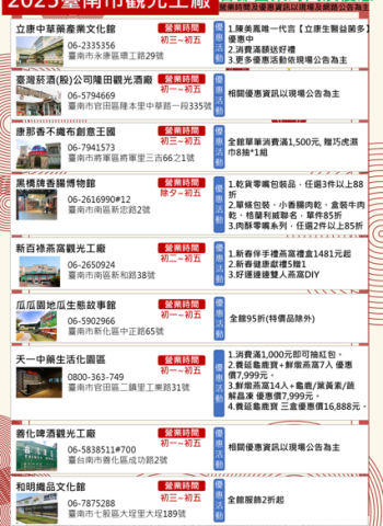 「蛇我其誰」開運同行！臺南觀光工廠春節限定優惠懶人包，不踩雷攻略搶先看！