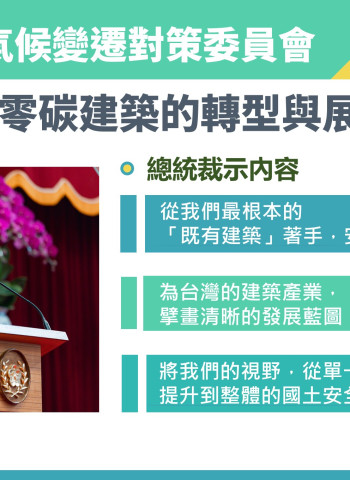 因應氣候變遷 內政部加速落實淨零轉型 打造永續國土基礎與韌性城市環境