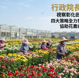 視察彰化田尾花卉產區　行政院長卓榮泰提四大策略全力發展彰化花卉產業　協助花農進軍國際市場