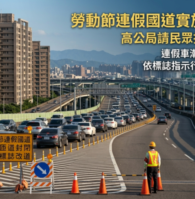 勞動節連假國道實施匝道封閉　高公局請民眾提早規劃改道疏導車潮