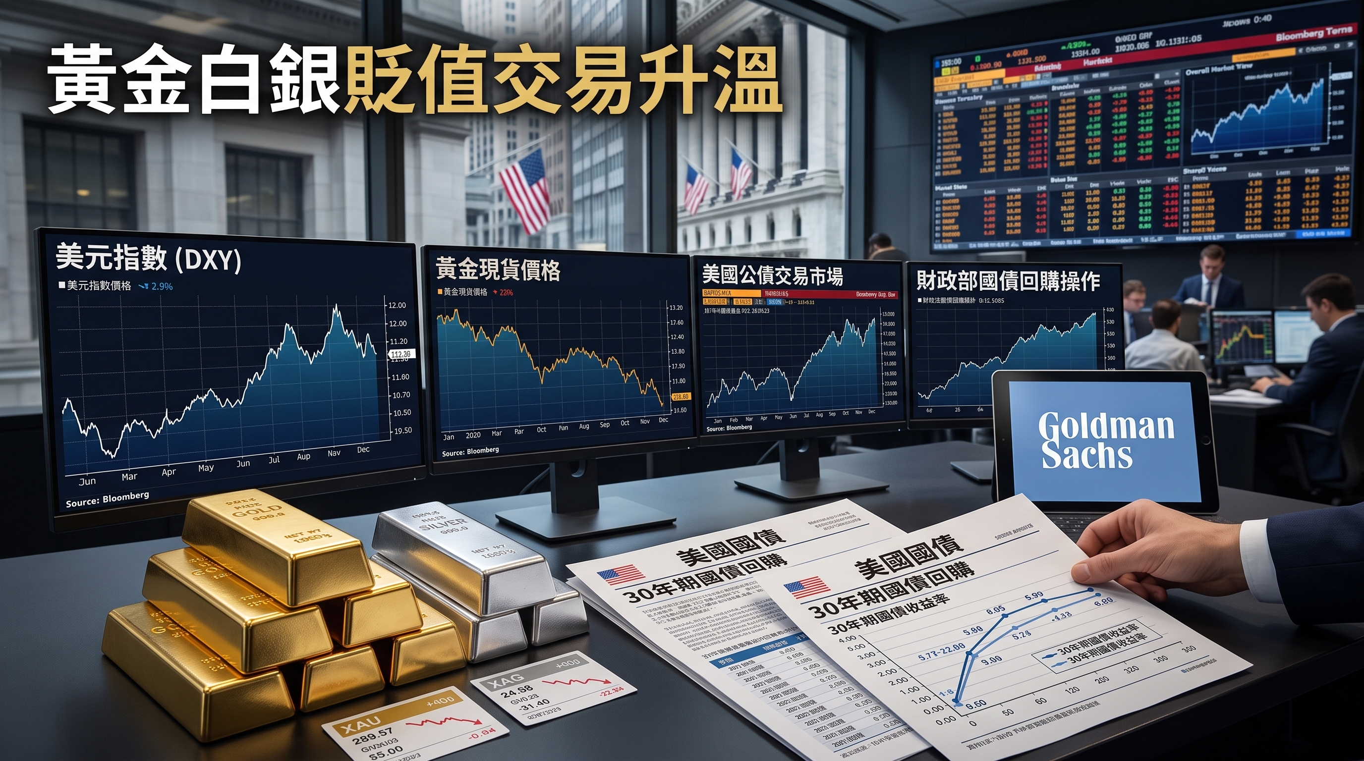 黃金白銀貶值交易升溫　美國財政部加碼長債回購，商品市場迎來結構性行情？