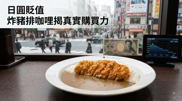 日圓貶值真實影響有多大？日本「炸豬排咖哩指數」揭購買力落差