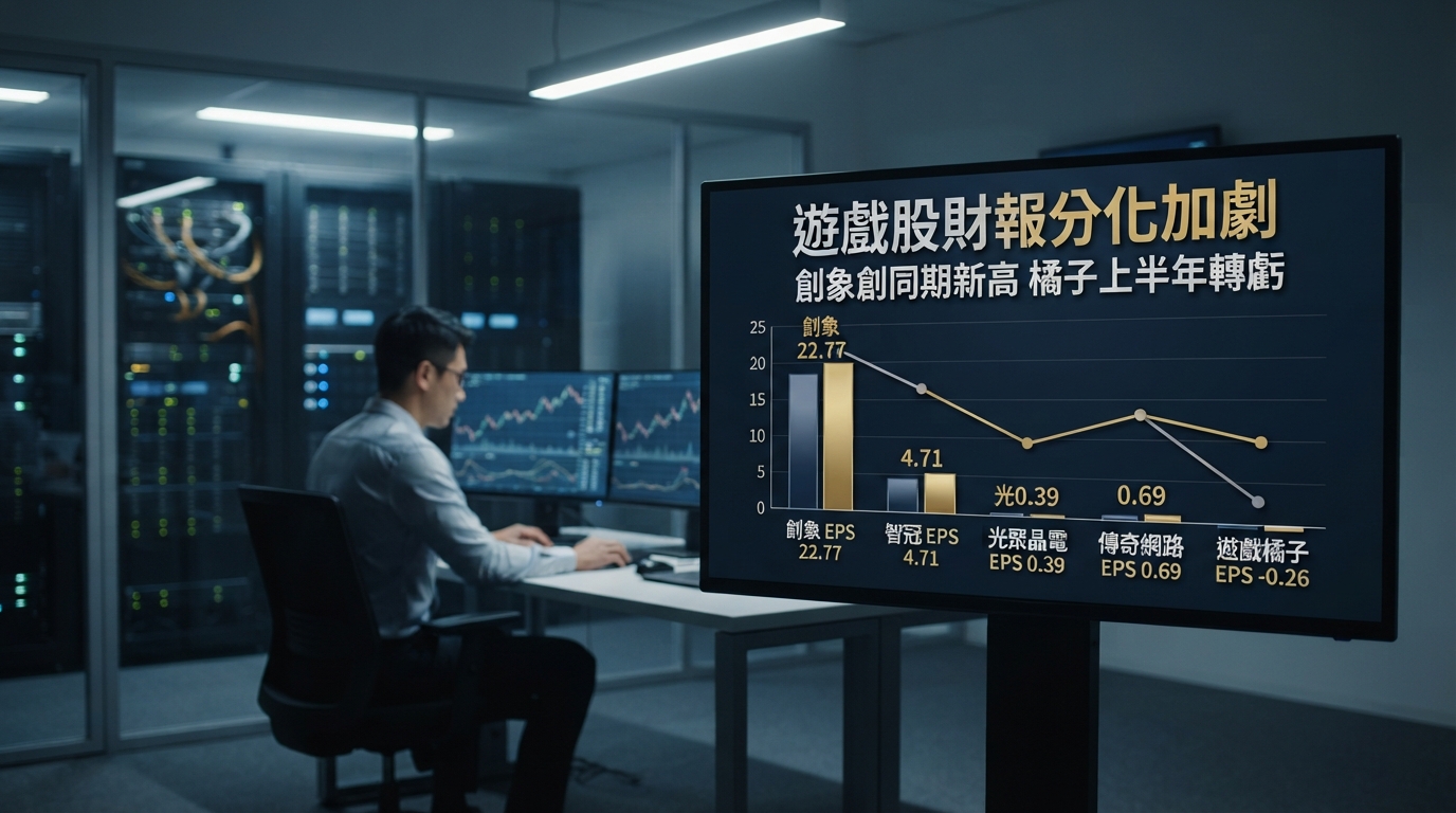 2026遊戲股財報揭密：鈊象每股賺22.77元創同期新高，橘子轉虧揭露產業分化
