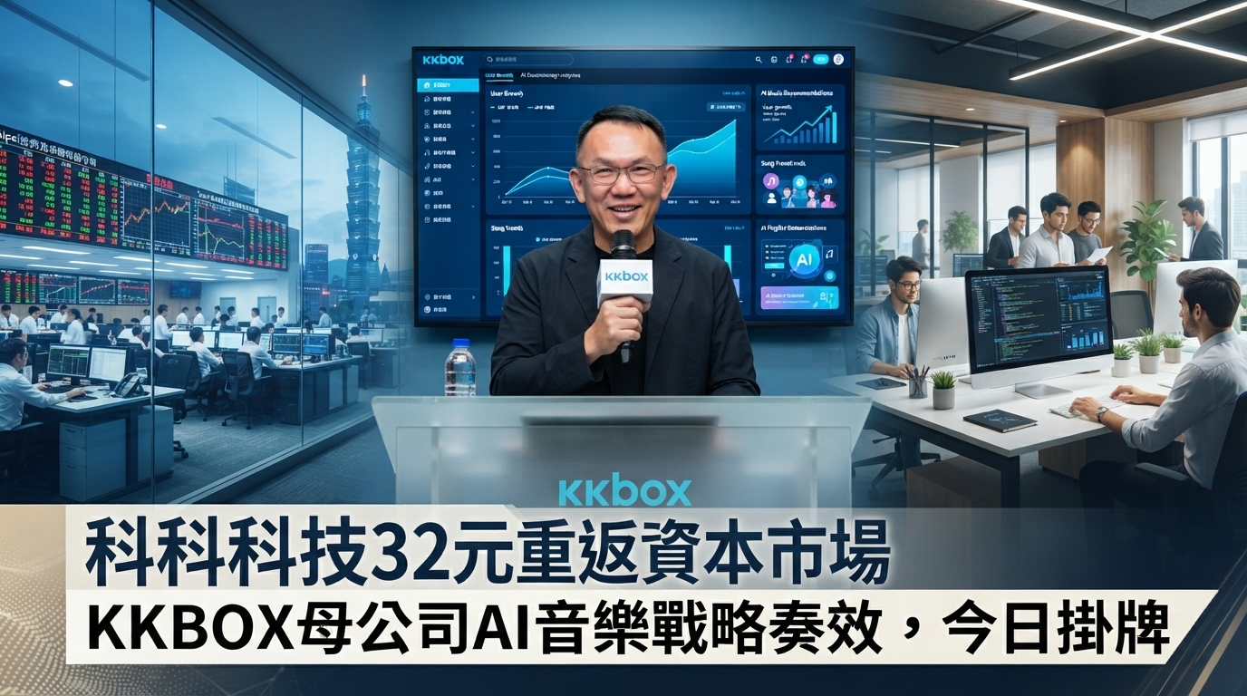 科科科技8月31日登錄興櫃　KKBOX母公司從IPO失利到32元重返資本市場