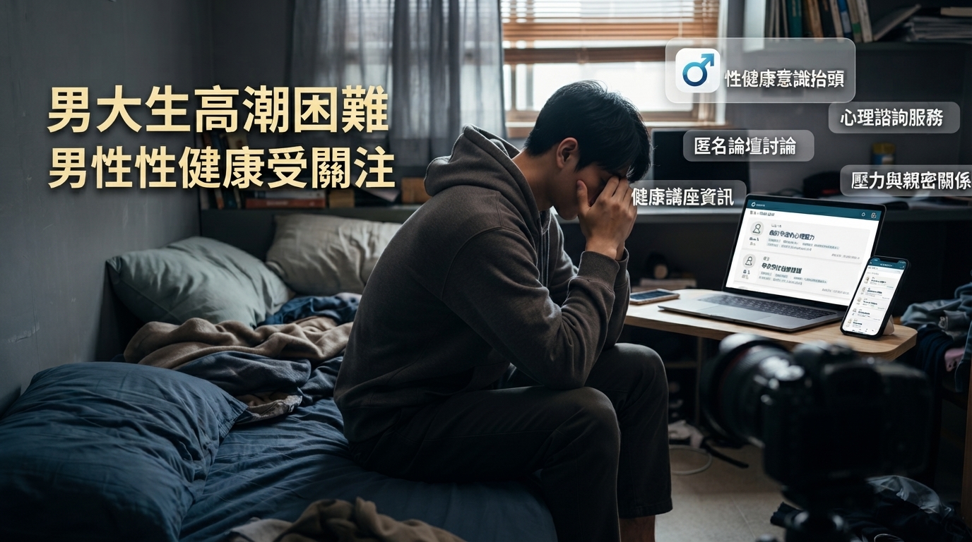 22歲男大生親密關係出現高潮困難　長期高強度自慰引發討論，男性性健康問題受關注