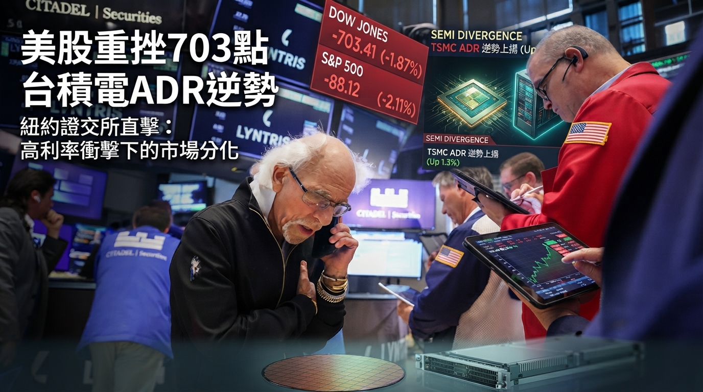美股重挫703點！美債殖利率逼近5%　油價、沃爾瑪財報夾擊市場 台積電ADR逆勢漲