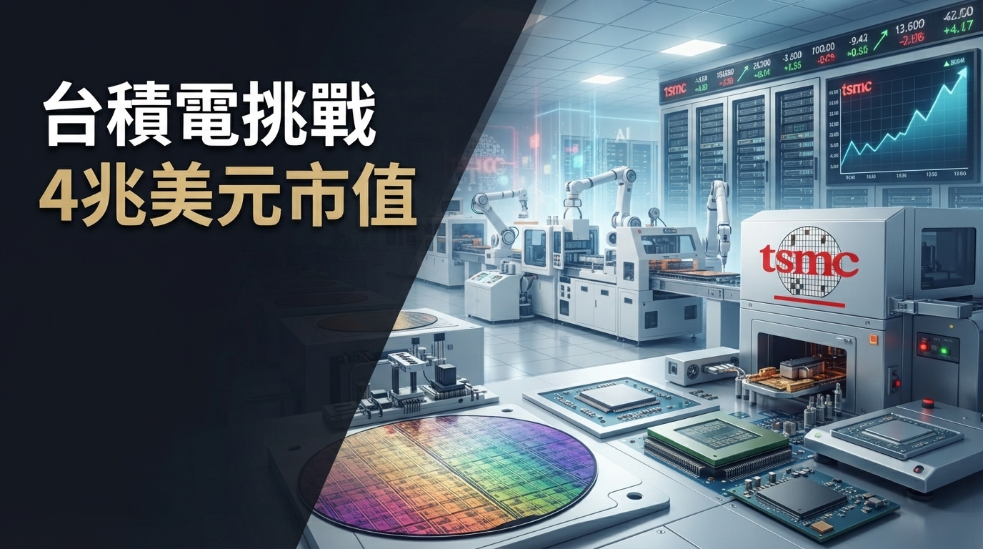 台積電市值挑戰4兆美元有望提前？AI需求推升，2028年成關鍵時間點