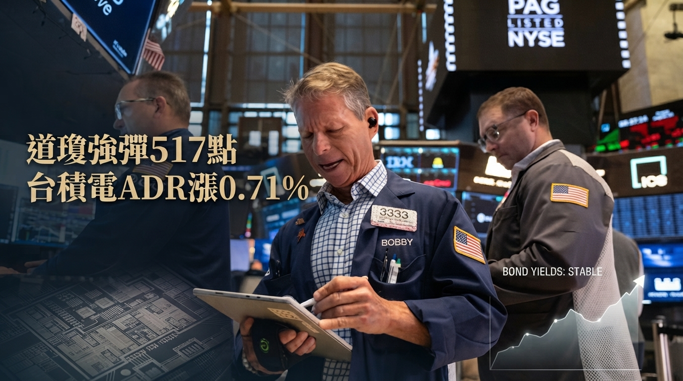 美股道瓊大漲517點、台積電ADR漲0.71%　美債殖利率飆升下投資人關注聯準會動向