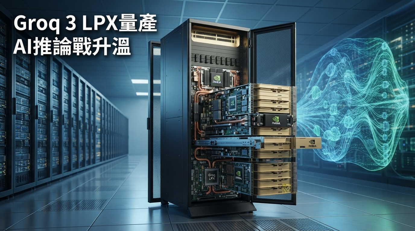輝達Groq 3 LPX在美國量產　AI推論進入低延遲競賽 鴻海供應鏈受關注