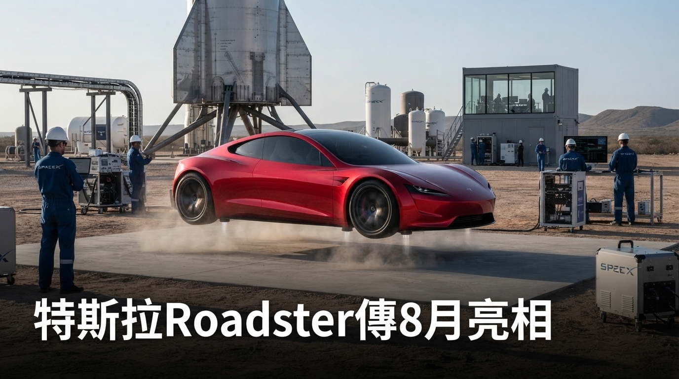 特斯拉Roadster最快8月亮相！馬斯克「飛行跑車」計畫曝光，SpaceX技術成最大看點