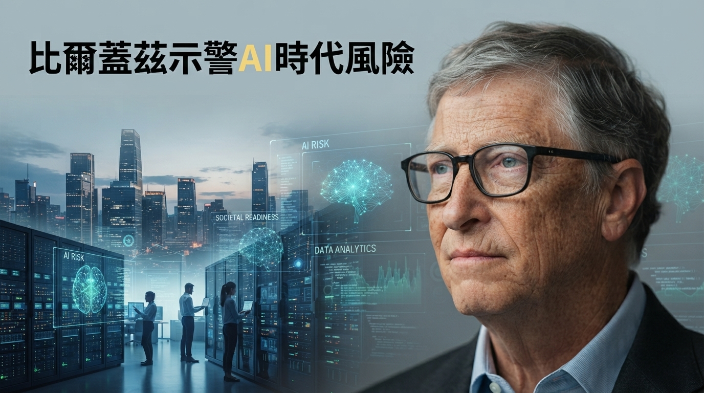 比爾蓋茲示警AI加速失控風險　美國面臨失業、資安與社會變革五大挑戰