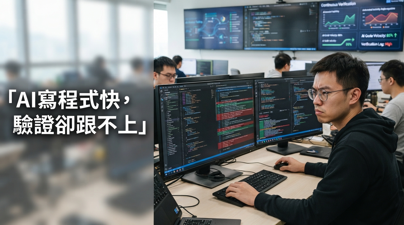 AI寫程式狂飆，企業卻卡在驗證：程式碼審查跟不上生成速度，軟體風險浮現