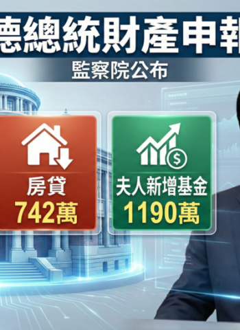 賴清德總統財產申報出爐　存款231萬、仍有房貸742萬　夫人新增1190萬基金