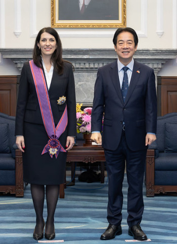 賴清德總統頒授捷克前眾議長艾達莫娃勳章　肯定深化臺捷友誼與合作重要貢獻