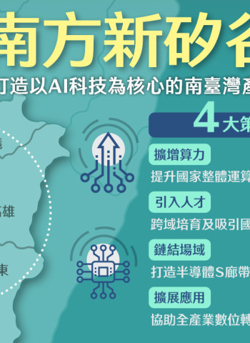 行政院核定「大南方新矽谷推動方案」　以四大策略打造南部半導體S廊帶與AI智造新引擎