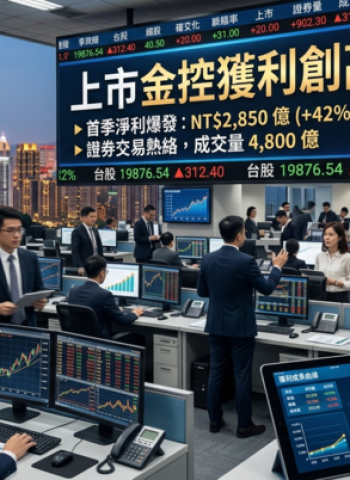 上市金控上半年大賺3,435億元　國泰金EPS 4.95元暫居獲利王　銀行、壽險、證券全面成長