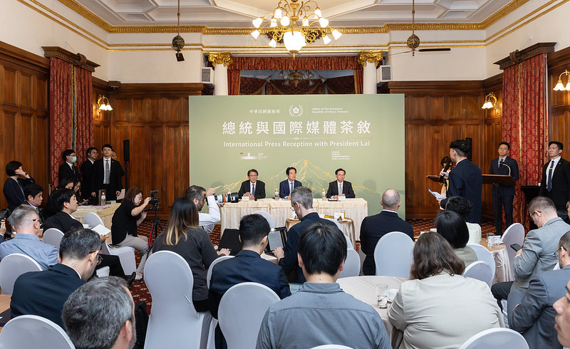 賴清德總統出席台灣外國記者會台北賓館茶敘　回應國安法制、軍售、兩岸關係與臺日合作議題