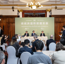 賴清德總統出席台灣外國記者會台北賓館茶敘　回應國安法制、軍售、兩岸關係與臺日合作議題