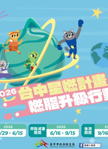 「2026台中星燃計畫」早鳥加碼送運動券　邀市民動起來健康甩肉　最高再享6次免費運動機會