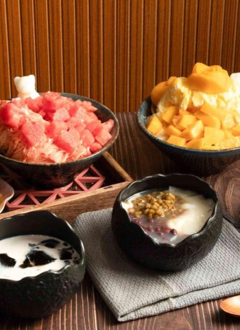 高雄仁武雪花冰結合愛文芒果玫瑰與愛心西瓜 古早味豆花、剉冰與咖啡都在這