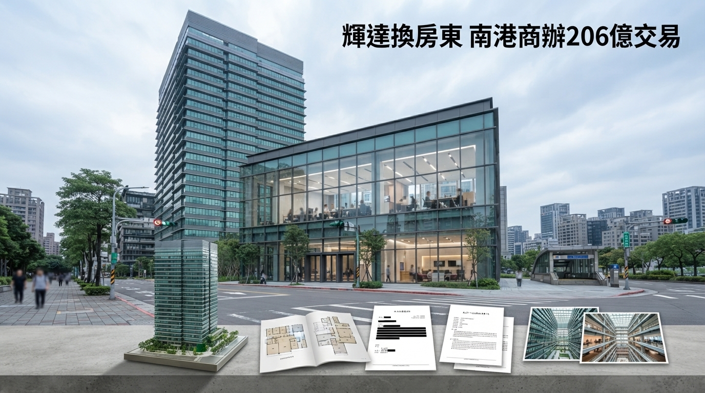 輝達換房東牽動南港商辦市場　潤泰新玉成廣場206億元售予凱基人壽
