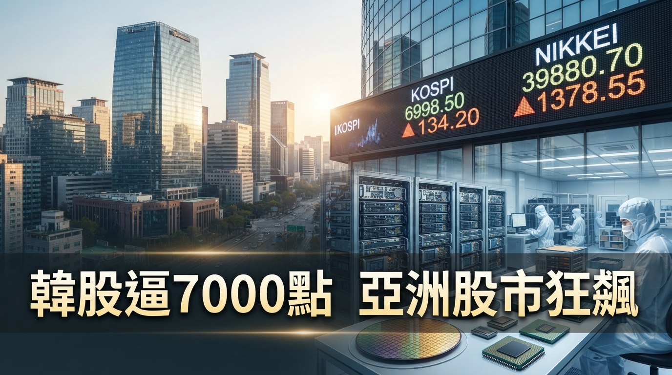 亞洲股市9月7日全面走強　韓股飆4.61%逼7000點、日經大漲1378點