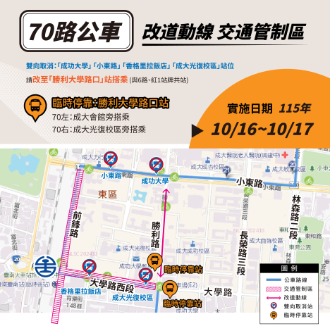 台南鐵路地下化17日正式通車！大學路連兩日交管 市府公布改道、接駁與停車資訊