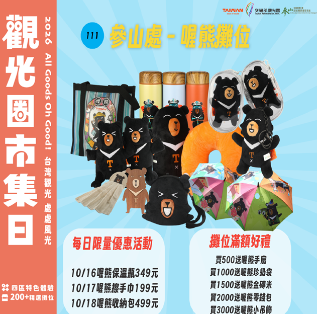 200家地方品牌齊聚台北！觀光圈市集10月16日登場 4,000份好禮等你抽